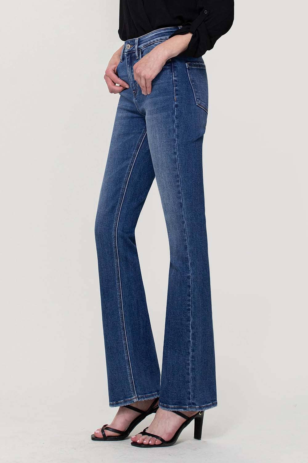 HIGH RISE STRETCH SLIM BOOTCUT JEANS T5353: WALKING ON SUNSHINE / 31