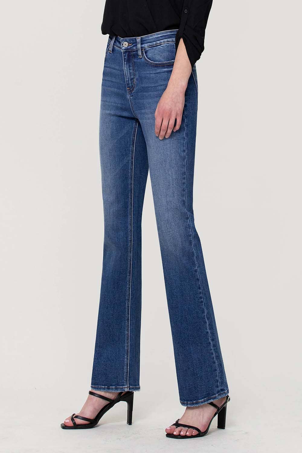 HIGH RISE STRETCH SLIM BOOTCUT JEANS T5353: WALKING ON SUNSHINE / 31