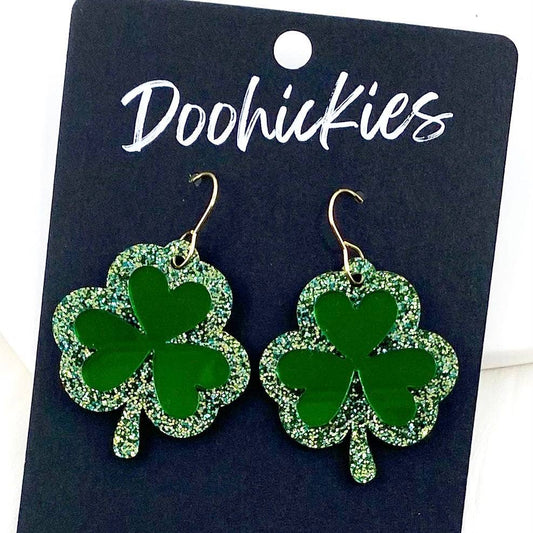 1.5" Layered Shammies -St. Paddy Acrylic Earrings