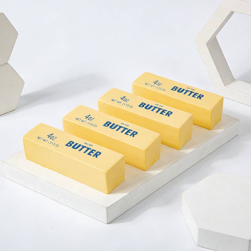 Soft Sticky PU Slow Rise Butter Stick Stress Relief Toy: Butter stick small (14cm) / English