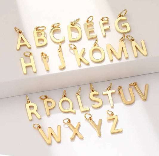 Smooth Shiny Initial Charms For Charm Necklace & Bracelet: C