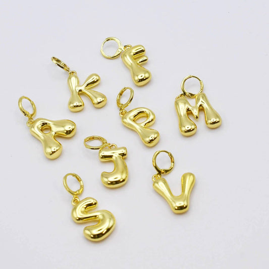 Funky Gold Initial Charm: B