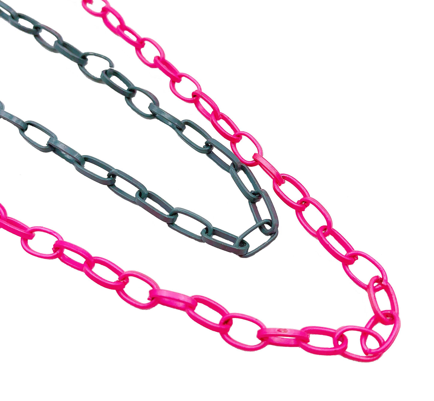 Enamel Cable Chain by Foot, Cable Chain Pink