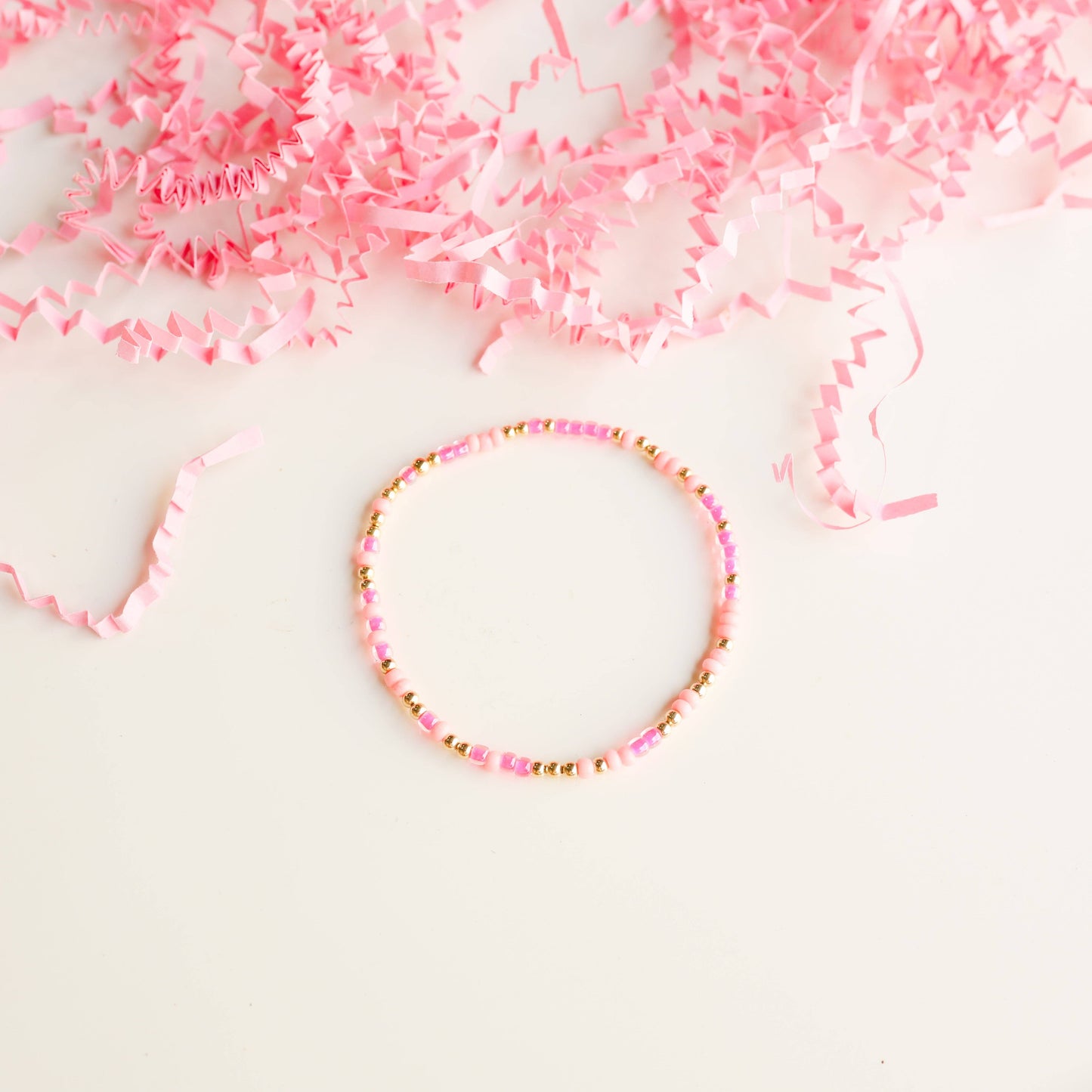 Pink Sprinkle Bracelet: Standard 6.75 inch