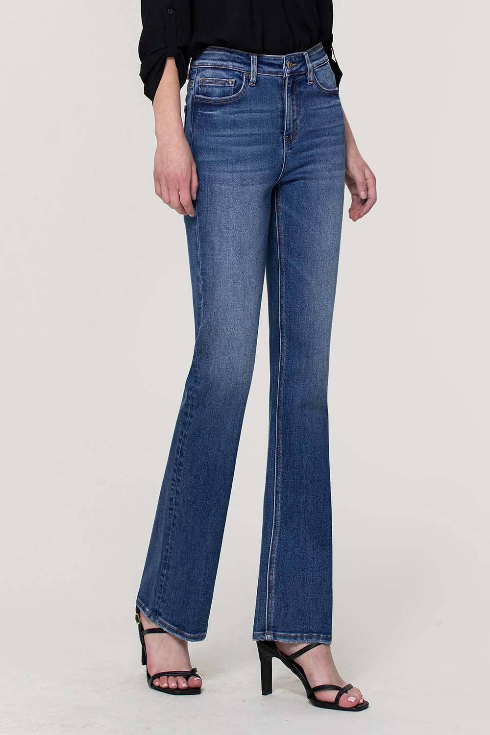 HIGH RISE STRETCH SLIM BOOTCUT JEANS T5353: WALKING ON SUNSHINE / 31