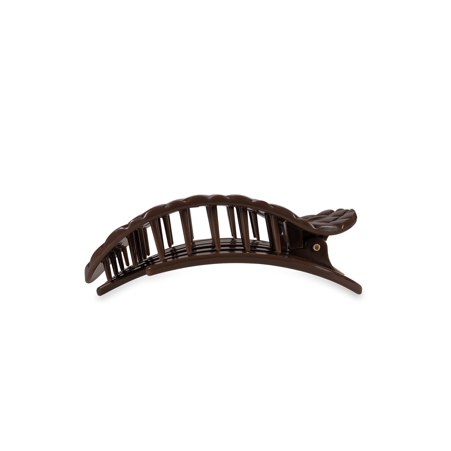 Flat Round Hair Clip | Small | Truly Taupe Quilted