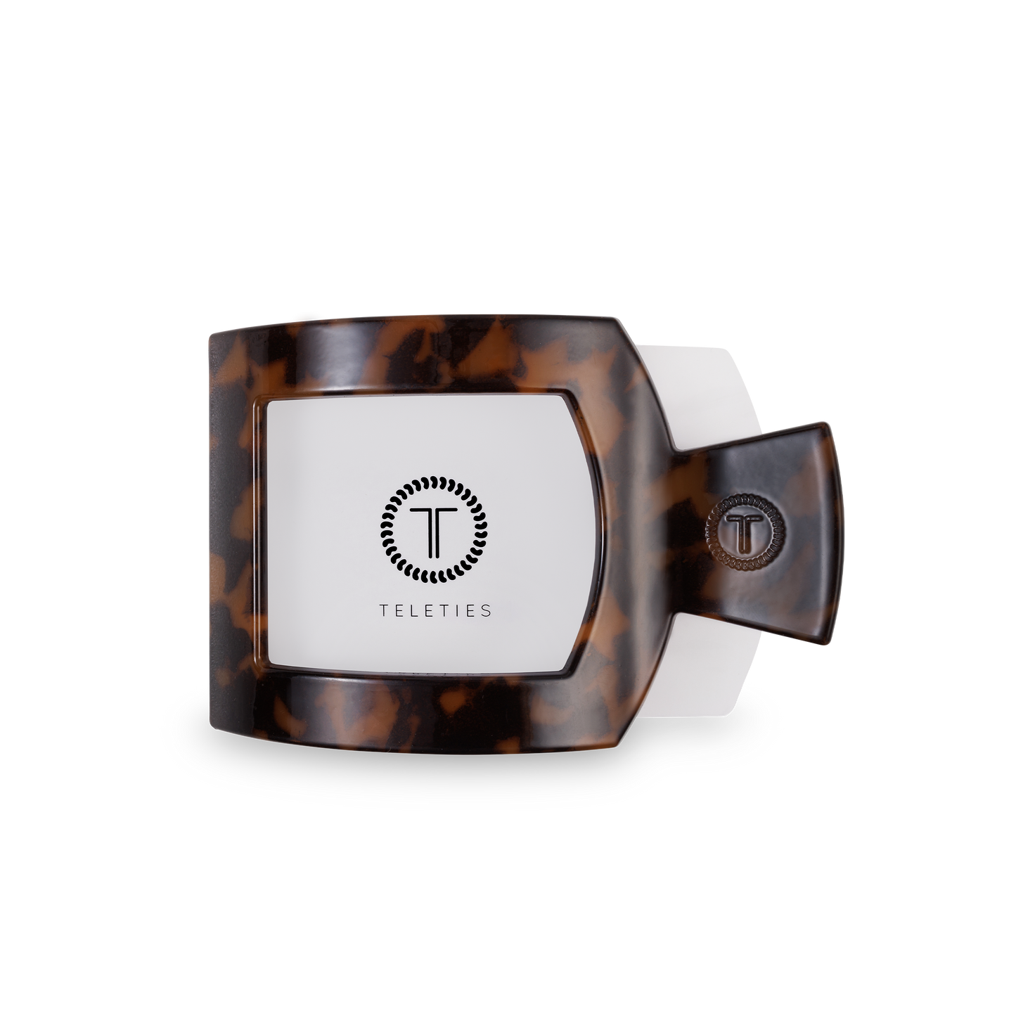 Square Flat Hair Clip | Med. | Tortoise