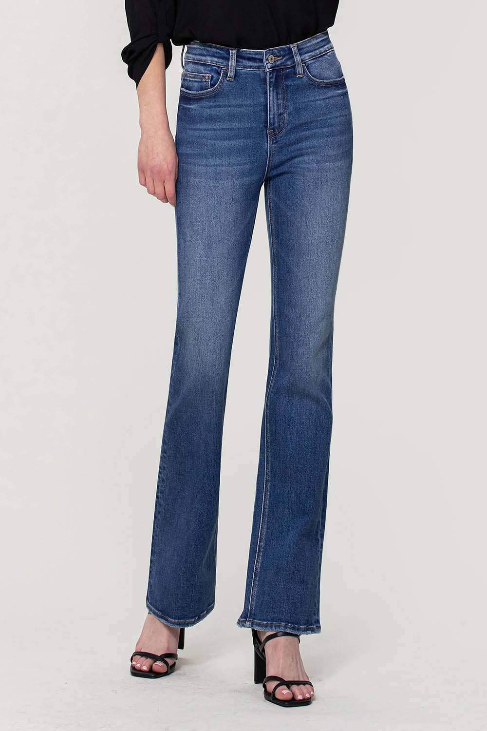 HIGH RISE STRETCH SLIM BOOTCUT JEANS T5353: WALKING ON SUNSHINE / 31