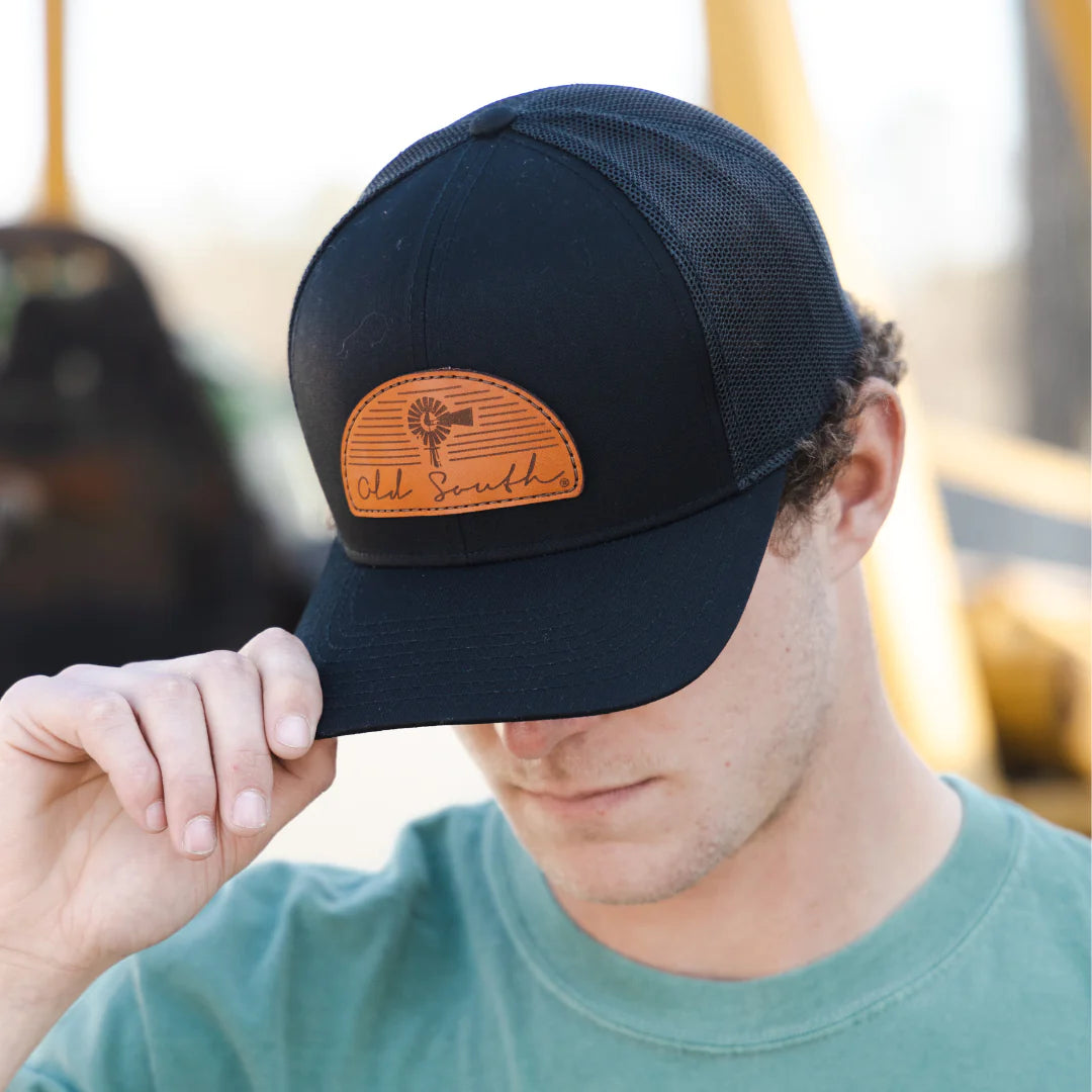 Old South Arch Leather Patch- Trucker Hat