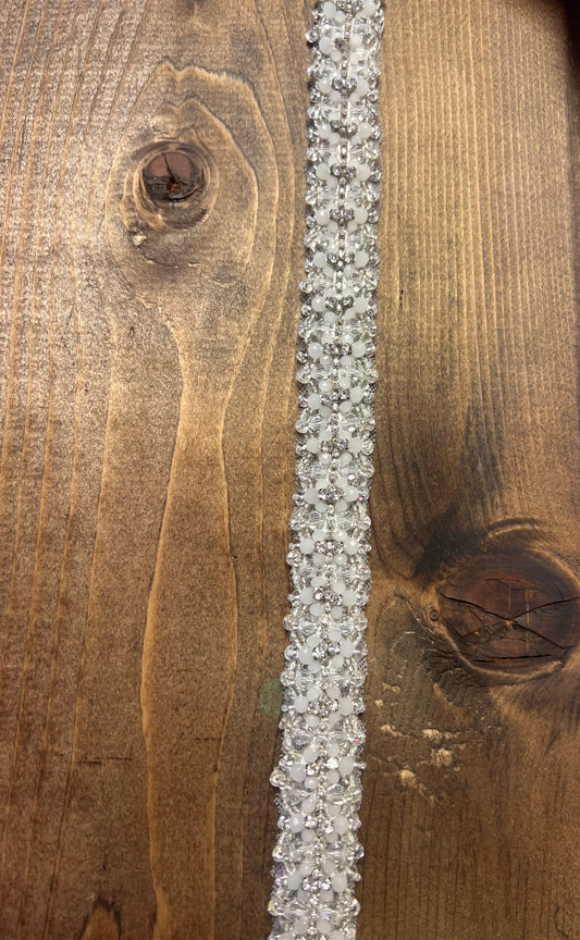 Lace diamond and crystal belt