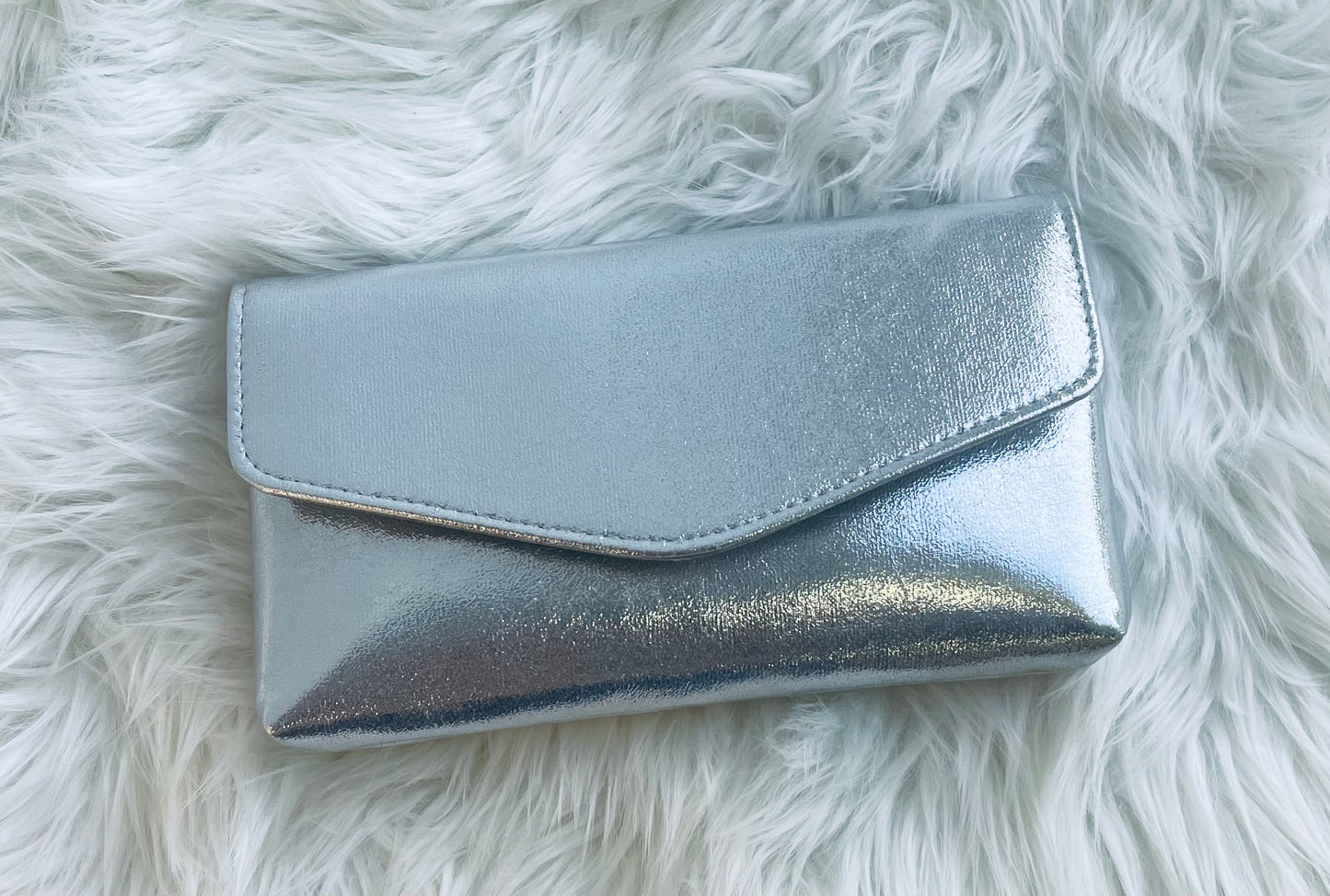 Shine Bright clutch, Silver