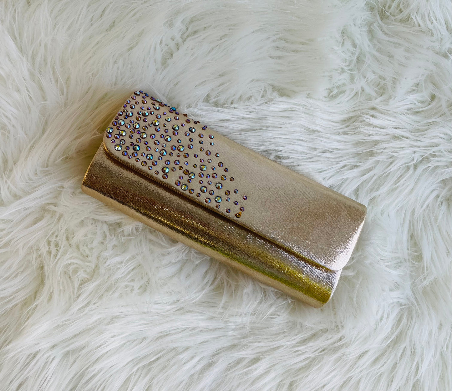 Sequin clutch, Gold