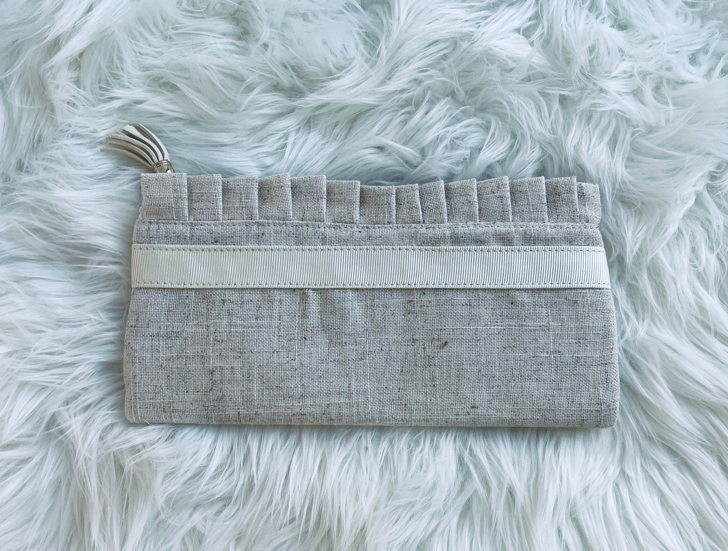 Fabric clutch, Khaki