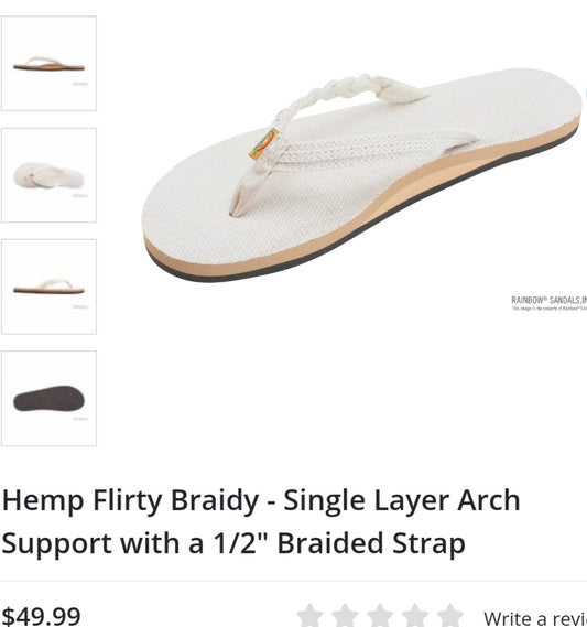 Rainbows ladies flirty braidy hemp