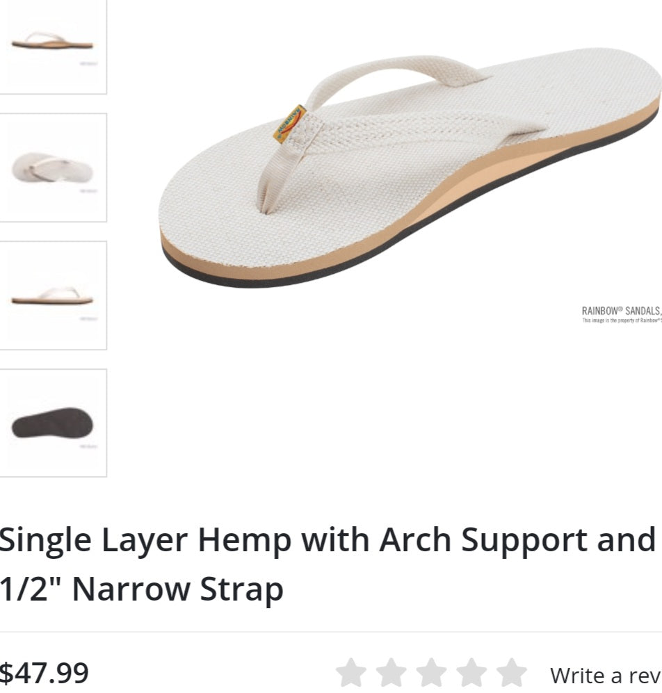 Rainbows ladies thin strap hemp